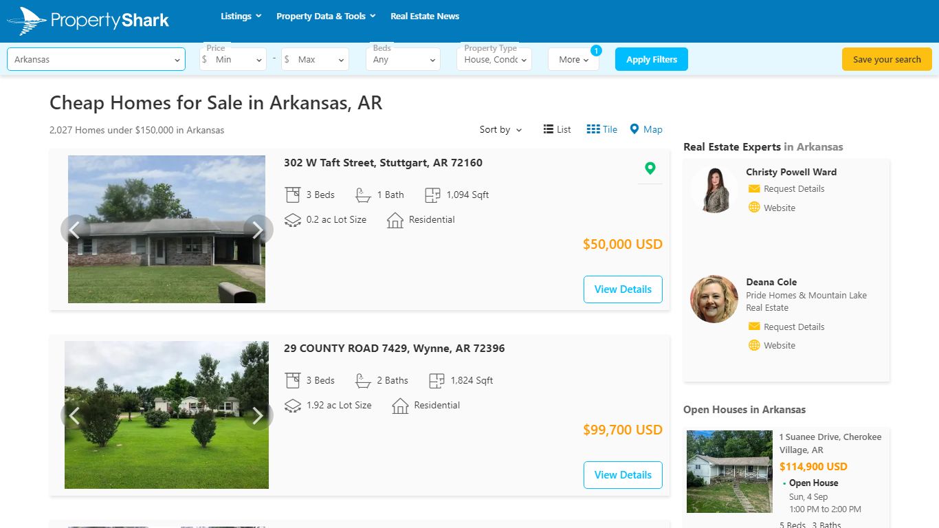 Cheap Homes For Sale in Arkansas, AR - 2,010 Listings - PropertyShark